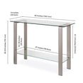 thumbnail image 6 of Maklaine Contemporary Console Table in Nickel and Gray, 6 of 7