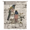 thumbnail image 2 of Vintage Birds Sheer Curtains 96 Inches Long, Country Envelope Postmark Farmhouse Botancial Light Filering Curtains, Privacy Drapes Simi Floor to Veiling Curtain for Living Room Large Window Treatment, 2 of 9