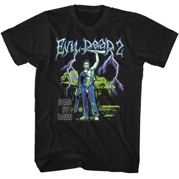 Evil Dead Lightning Black Adult T-Shirt M