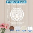thumbnail image 5 of Mighty Wolf Drawing Template 11.8x11.8inchs Celtic Knot Pattern Wolf Head PET Painting Template Reusable Animal Theme Stencil PET Hollow Out Drawing, 5 of 9
