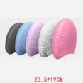 thumbnail image 5 of 2pcs Useful Silicone Swimming Practical Waterproof Swim Pool Hat Long Hair Ear Protection Swim Caps for Women Female (Black), 5 of 6