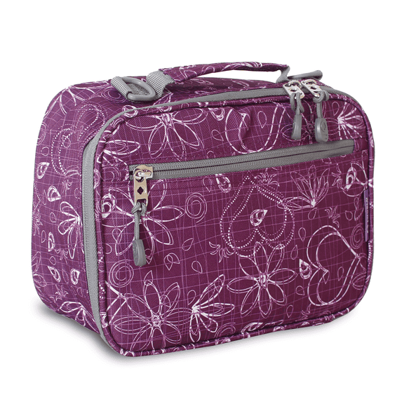 J World Girls Cody Lunch Bag with Shoulder Strap, Love Purple