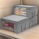 thumbnail image 2 of Bolsa de almacenamiento gris de 3 piezas, caja de almacenamiento de ropa plegable para debajo de la cama, 48 x 35 x 20 cm, color contenedor de almacenamiento, 2 of 5
