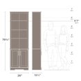 thumbnail image 3 of Prepac Rustic Ridge Washed White 26" W x 79.75" H x 12.5" D Bookcase, 3 of 8