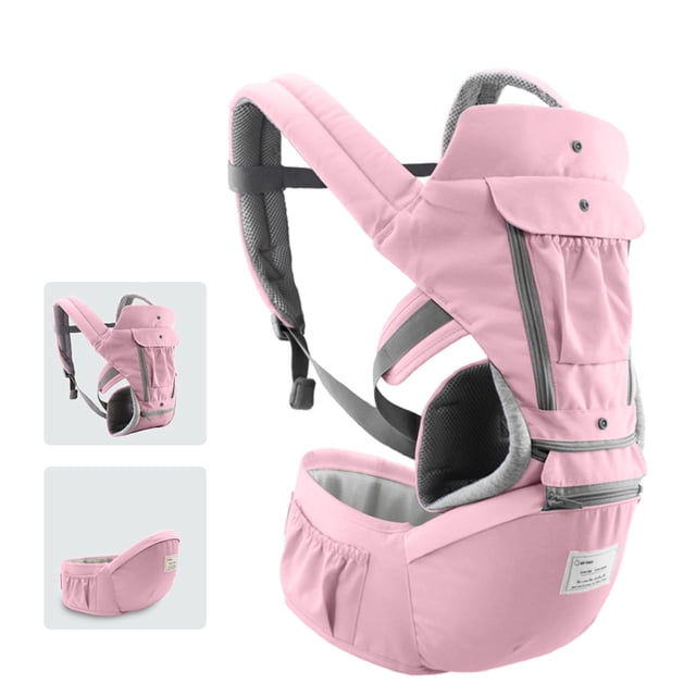 Asiento de cadera Portabebés con asiento para la cadera Diseño transpirable y desmontable Correa ajustable Bolsillos laterales Multifuncional Ergonómico Portabebés de seguridad Cintura Taburete para 0 TOMSHOO Asiento de cadera