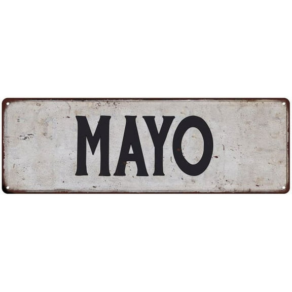 MAYO Vintage Look Gift Rustic Chic Metal Sign 6x18 206180036145