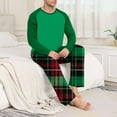 thumbnail image 4 of QQAMB Men's Pajamas Set Plus Size Cotton Plaid Loungewear Striped Sleepwear with Pockets 2 Piece Comfy Pjs Set, 4 of 7