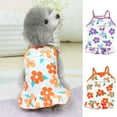 thumbnail image 1 of Visland Puppy Dress High Elasticity Flower Pattern Vibrant Color Summer Small Dog Princess Cosplay Costume for Home Wear, 1 of 8