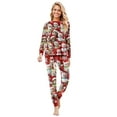 thumbnail image 2 of Family Christmas Pajamas Matching Sets 2025 – Red Long Sleeve Top and Pants with Santa Hat Cat and Snowman Print, Holiday Sleepwear Jammies for Couples, Men, Women, Xmas Matching Outfits, 2 of 5