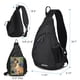 thumbnail image 2 of Sling Bag mixi Sling Bag para hombre, mochila unisex de 19 pulgadas, negra, 2 of 5