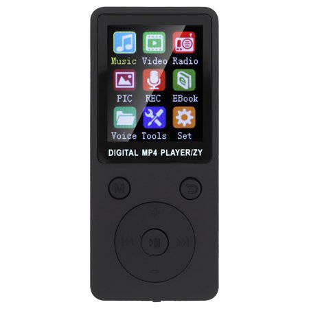NFTIGB Portable T1 Music MP3 MP4 Player with Bluetooth 4.2 High-Fidelity Mini Walkman for Students Support Up to 32G Memory Card and Built-in Rechargeable Battery 1.8 Inches Color Screen Black