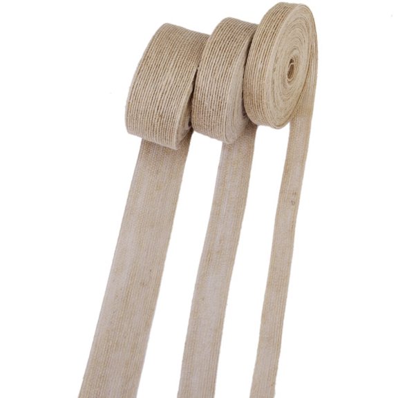 10m* 1.5cm ribbon jute twine packing string linen hessian ribbon rope party craft decor ( brown )