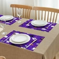 thumbnail image 3 of Halloween Purple Spider Web Pattern Summer Placemats Table Placemats Set Of 4-Linen Kitchen Washable Placemats Table Mats 11.8"x17.7" Non-Slip Heat Resistant, 3 of 6