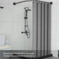 thumbnail image 3 of Barra De Cortina De Ba&ntilde;o De Ducha Extensible De 80-150cm Tubo En L Para Cortina De Ba&ntilde;o De Acero Inoxidable Ajustable Antideslizante Barra Telesc&oacute;pica Angular Para Cor, 3 of 7