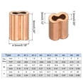 thumbnail image 2 of Unique Bargains M1.0(1/25") Copper Crimping Loop Sleeve Wire Rope Sleeve Cable for Cable Ferrule Wire Rope 100Pcs, 2 of 8