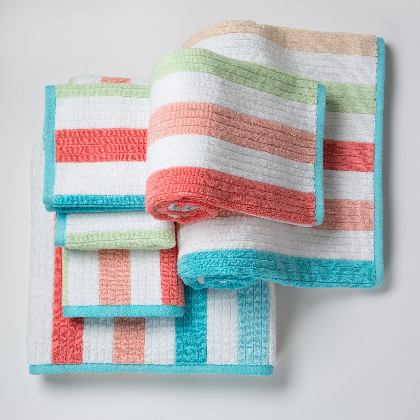 Caro Home Stripes Karissa 6Piece Cotton Bath Towel Set Caro Home Stripes Karissa 6Piece Cotton Bath Towel Set