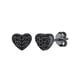 thumbnail image 1 of PROSTEEL Pendientes de botón de corazón para mujer, circonita cúbica negra brillante, pendientes de botón de corazón de plata de ley 925 para niñas, impresionante regalo de San Valentín de cumpleaños, 1 of 7