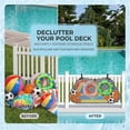 thumbnail image 4 of NOGIS Pool Floats Storage Bag, Foldable Swimming Pool Hanging Mesh Organizer for Balls,Floats,Water Inflatable Toys and Other Pool Accessories (Black), 4 of 7