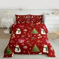 thumbnail image 2 of Homewish Cartoon Snowman Snowflakes Bedding Comforter Set 2pcs for Preppy Child Kids,Happy Xmas Gifts Twin Comforter Sets Microfiber,Merry Christmas Breathable Bedding Set,Super Cozy Room Decor, 2 of 8
