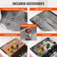 thumbnail image 6 of BENTISM KM-SC-2302-SKU6 Stainless Steel Undermount Single Bowl Sink, 6 of 9