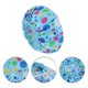 thumbnail image 3 of Ofertas Únicas 1 Pc Gorro de Ducha Geométrico de Doble Capa para Baño Azul EVA Poliéster, 3 of 5