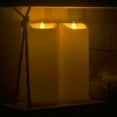 thumbnail image 5 of Waterproof Outdoor Battery Operated Flameless Candles with Realistic Flickering Plastic Fake Electric LED Pillar Lights for Home Garden Wedding Halloween Christmas Decor 4x10 Inches 2-Pack, 5 of 6