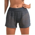 thumbnail image 1 of Charmo Womens Solid Mesh Swim Shorts High Waist Swimsuits Bottoms, 1 of 7