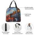 thumbnail image 4 of Fotbe Cartoon Train Hot Air Balloon Bolsa Térmica con Estampado y Forro de Aluminio Grueso Bolsa de Almuerzo con Bolsillo Frontal para Hombres y Mujeres, Ideal para Trabajo, Escuela, 4 of 8