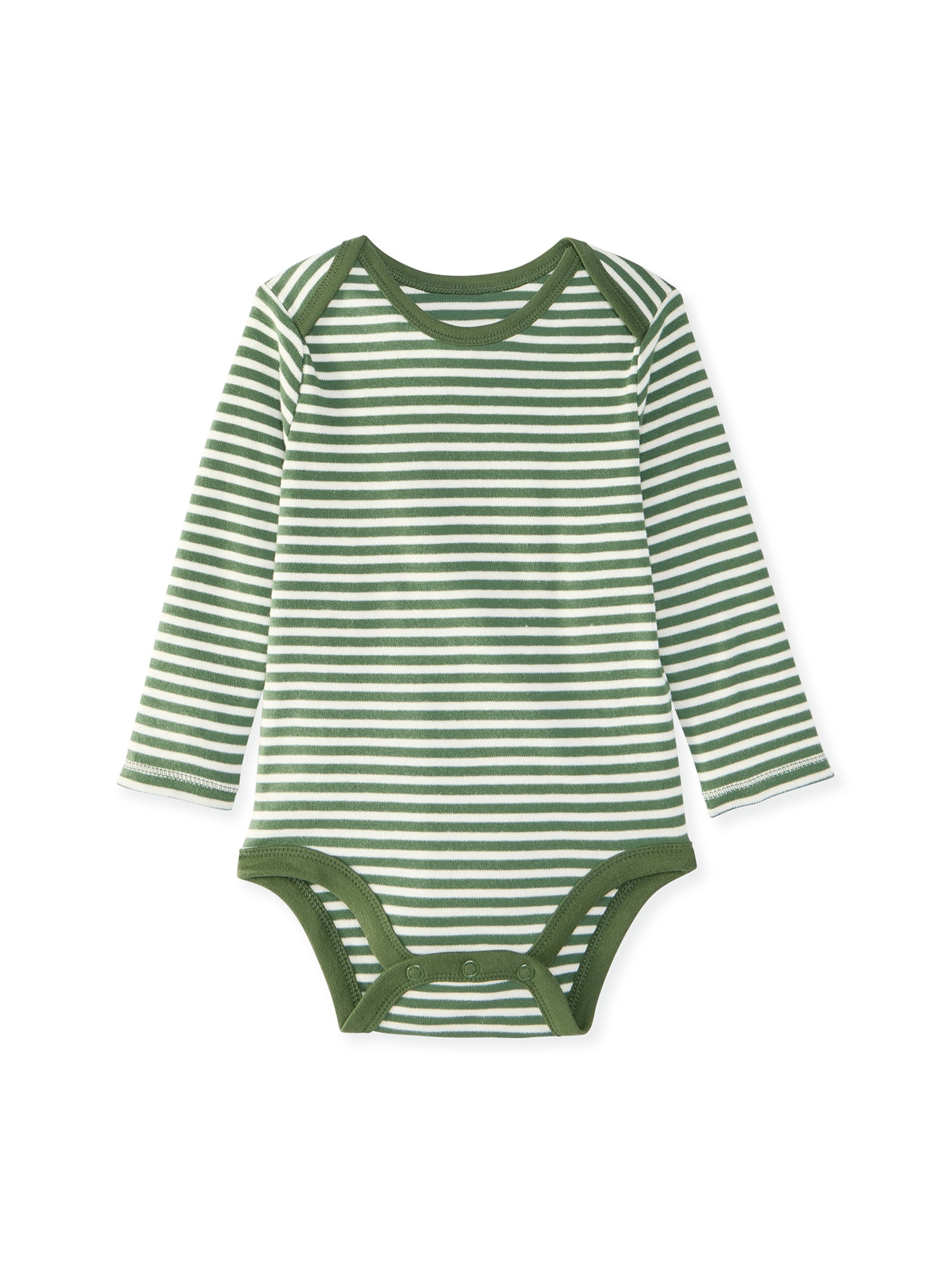 Garanimals Newborn & Baby 100% Cotton Long Sleeve Bodysuits, Sizes 0–24M, 4-Pack