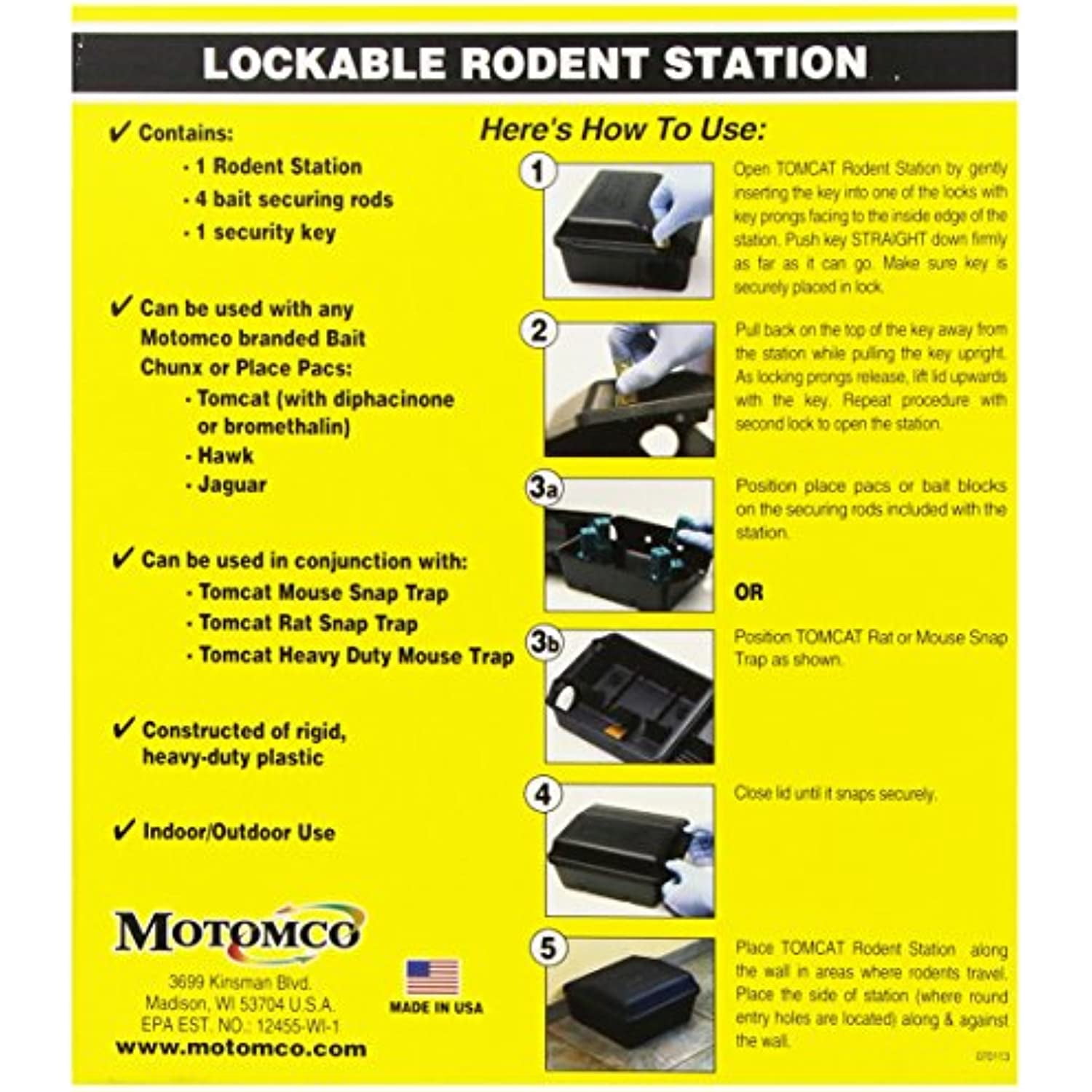 MOTOMCO LTD Rodent Bait Station 33473