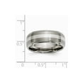 thumbnail image 2 of Titanium Sterling Silver Inlay 8mm Brush/Polish Band - Size 10.5, 2 of 2