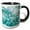 Black/White, variant on 3drose, Usa, Alaska, Endicott Arm. Detail of Iceberg Patterns., 11oz Two-tone Blue Mug