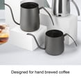 thumbnail image 2 of Contenedor de hervidor de café Contenedor de agua de acero inoxidable Verter sobre hervidores Convenientes cafetería Ketterles para el restaurante Home Bar Utiliza negro 230ml Inevent HA011196-01B, 2 of 7