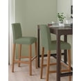thumbnail image 2 of Green Solid Color Bar Stool Covers Set of 6, Aesthetics Contemporary Luxury Stretch Washable Bar Chair Covers with Backs, Removable Pub Counter Height Chair Cover for Kitchen Dining Room Cafe, 2 of 7