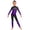 Purple, variant on Girls Shiny Diamond Gymnastics Dance Unitards Long Sleeve Mock Neck Gradient Figure Skating Jumpsuit For Ice Show Blue 14