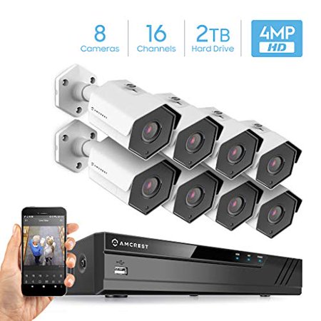 Amcrest 4MP Security Camera System w/ 4K 16CH (8-Port PoE