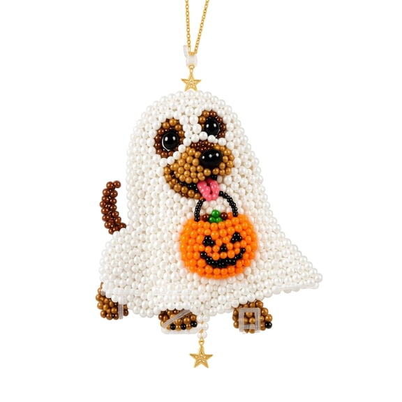3D Beaded Animal Craft Kit Halloween Pearl Beading Set with Pre Sorted Beads and Easy Guide for Holiday Home Decor