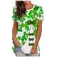 thumbnail image 1 of Camiseta de manga corta con estampado de día de San Patricio para mujer Fridja bn1074, 1 of 5