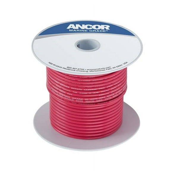 Ancor 184803 Marine Grade Tinned Copper Battery Cable, 14 AWG, 18 Ft, Red