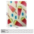 thumbnail image 4 of Orinice Summertime Fun Extra Soft Throw Blanket  - Ice Cream, Popsicles &amp; Watermelon for Boys and Girls and Kids of Any Age 60x80in, 4 of 6