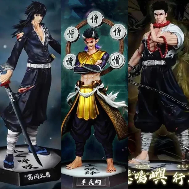Figuras de Demon Slayer de 30cm, Hantengu, Himejima, Gyoumei, Kimetsu No Yaiba, Tomiokagiyuu, estatua Gk, juguetes de Pvc, regalo