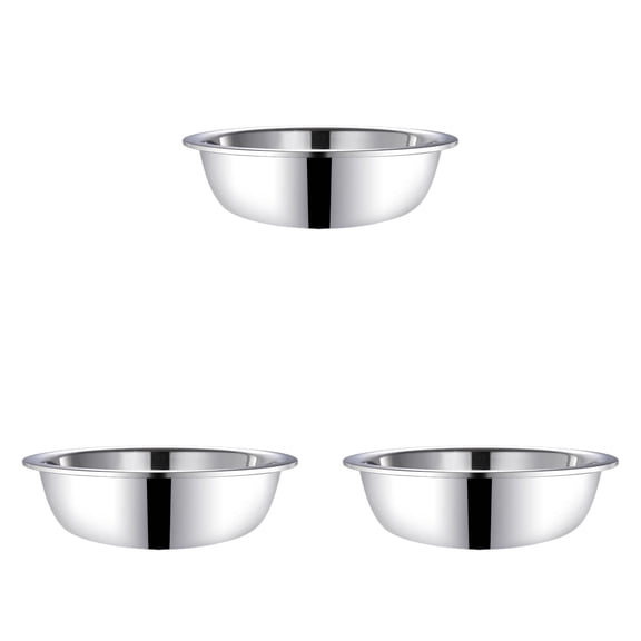 3PC Stainless Steel Bowls, Lightweight Salad Bowls Soup Snacks Serving Dishes for Sauces Rice Noodle Ice Cream, Modern Kitchen Meal Prep Bowls,5.3x1.7 Inch