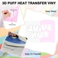 thumbnail image 2 of Uxcell 2 Hojas de Vinilo Puff 3D para Transferencia de Calor 12x10 Pulgadas Rosa Claro para Camisetas y Proyectos de Tela DIY, 2 of 7