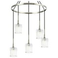 thumbnail image 2 of Woodbridge Lighting Regent Park 5Lt Glass Chandelier in Satin Nickel/Swizzle, 2 of 4