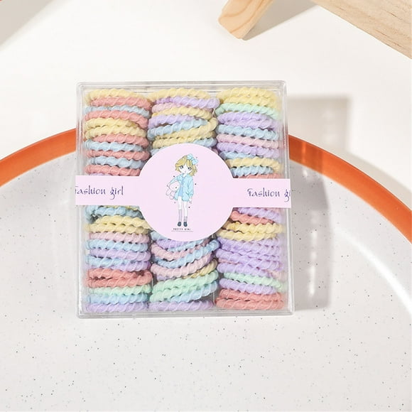 100/60 Coleteros para Niñas, Gomas para el Cabello Multicolor, Accesorios Elásticos para el Cabello, Cuerda para el Cabello, Set de Coletero, Mini Horquilla
