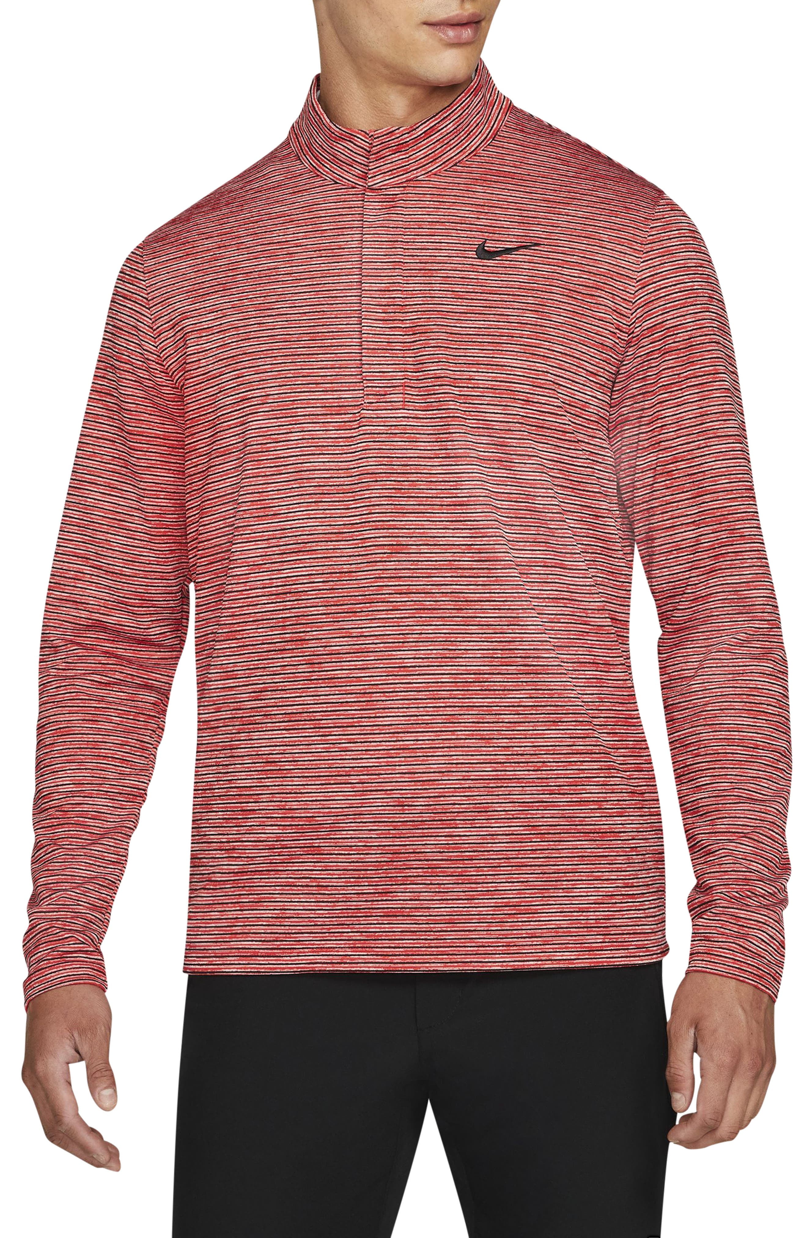Nike Men's Dri Fit Victory Quarter Zip Golf Pullover Red Size Size
