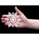 thumbnail image 3 of Juego de 12 adornos colgantes de copos de nieve de 10 cm - Adornos navideños (blanco), 3 of 5