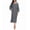 Dark Grey, variant on Women's 3/4 Sleeve Lightweight Bathrobes: 100% Cotton Zipper Robes with Pockets, Perfect Loungewear(Light Blue,2XL)