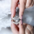thumbnail image 5 of Rosec Jewels Lab Created Diamond Anniversary Ring - Vintage Half Eternity Ring for Valentines Day, 18K White Gold, US 7.50, 5 of 9