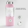 thumbnail image 4 of Snmubt Portable Mini Juicer Wireless Cup Juicer With 3 Blades Usb Rechargeable 500Ml 2600Mah Rechargeable Battery (Pink), 4 of 7